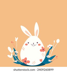 Happy cute sweet easter wallpaper pink background vector.