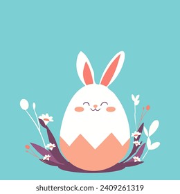 Happy cute sweet easter wallpaper pink background vector.