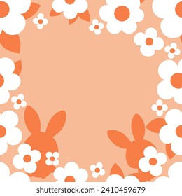 Happy cute sweet flower seamless wallpaper background vector.