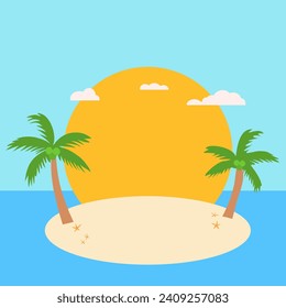 Happy cute sweet summer wallpaper background vector.