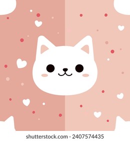 Happy cute sweet wallpaper background vector.