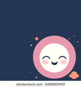 Happy cute sweet wallpaper background vector.