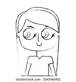 happy cute teen girl daughter cartoon