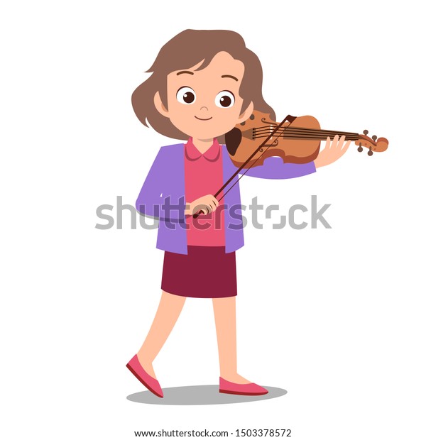 Happy Cute Teen Play Guitar Sing Stock Vector (Royalty Free) 1503378572 ...