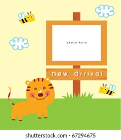 happy cute tiger board