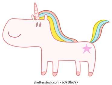 Happy cute unicorn