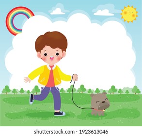 Free Vectors  boy taking a walk