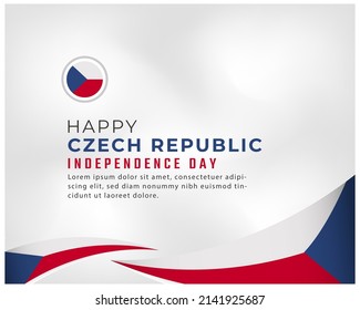 Happy Czech Republic Independence Day October 28th Celebration Vector Design Illustration. Template for Poster, Banner, Advertising, Greeting Card or Print Design Element