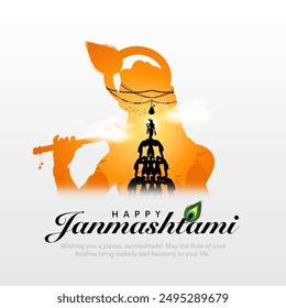 Glückliche dahi handi Feier für krishna Janmashtami oder gokulashtami. Kreatives Vektorillustration-Design.