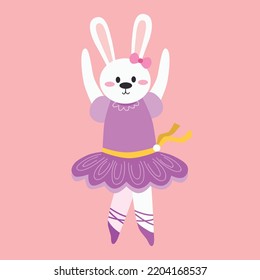Happy tanzende Ballerina, sonniger Vektorgrafik