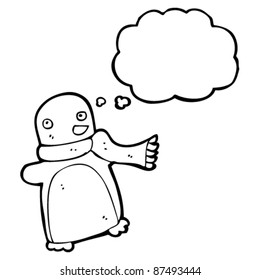 happy dancing christmas penguin