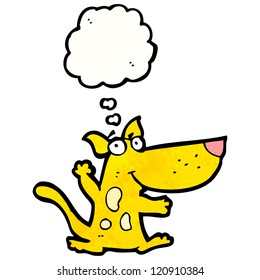 caricatura de perro de baile feliz