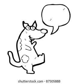 happy dancing dog cartoon