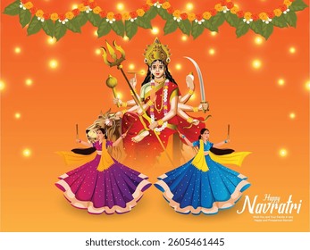 Happy dandiya night celebration background