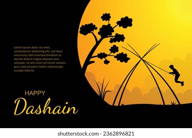 Happy Dashain background. Festivities Hindu. Vector illustration.