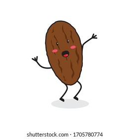 happy date fruit cute character mascot vector design