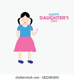 Happy daughter's day with daughter[girl],Vector illustration.
