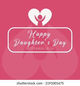 Happy Daughters Day Social Media Post Stock Vector (Royalty Free ...