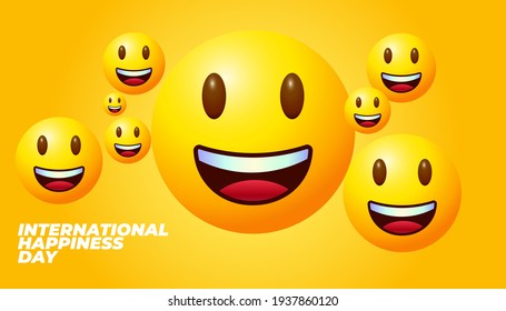 HAPPY DAY 20 MARCH, text effect and emoji expression