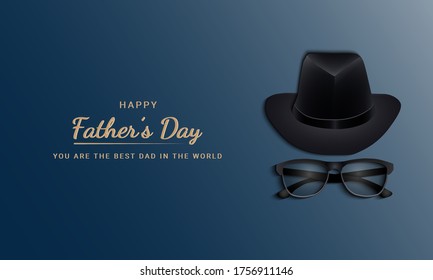 Happy Father’s Day Background. Good for greeting card. Vector illustration.