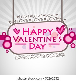 Happy Valentine´s Day Background. Vector Illustration