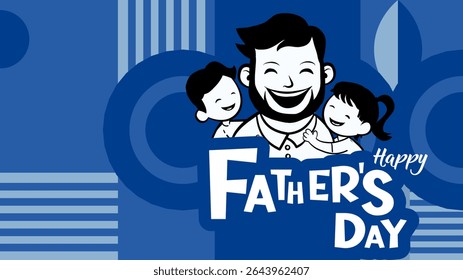 Happy Father’s Day banner and poster – vector illustration