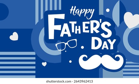 Feliz Día del Padre Anuncio y cartel – Ilustración vectorial