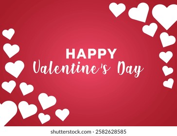Happy Valentine’s day banner template background illustration