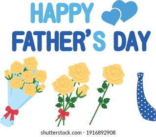 Happy Father’s Day banner. Vector greeting card for social media, online stores, poster, flyer. Handwritten text of happy father's day. 