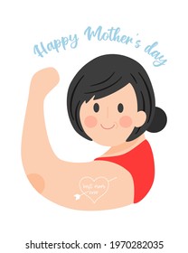 Happy Mother’s Day with best mom ever tattoo. A mother who sacrificed her life to be the best mom.