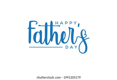 Happy Father’s Day blue greeting card. Vector illustration