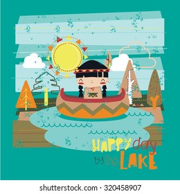 Happy day by the lake