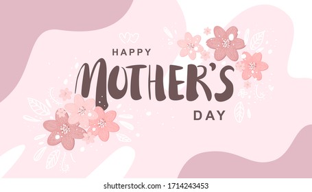 Happy Mother’s Day calligraphy design of vector.