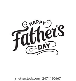 Happy Father’s Day Kalligraphie Design Vektorgrafik , Jun 16 Father’s Day