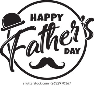 Happy Father’s Day Calligraphy design vector. Vector illustration
