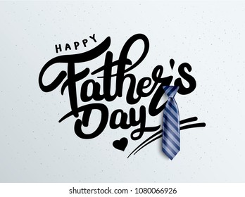 Happy Father’s Day Calligraphy greeting card. Vector illustration.