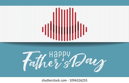 Happy Father’s Day Calligraphy greeting card. Vector illustration. banner design with hand lettering