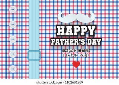 Happy Father’s Day Calligraphy greeting card. Vector illustration.