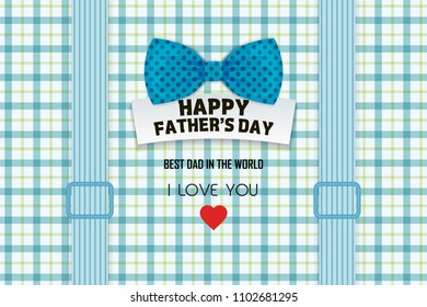 Happy Father’s Day Calligraphy greeting card. Vector illustration.