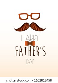 Happy Father’s Day Calligraphy greeting card. Vector illustration.