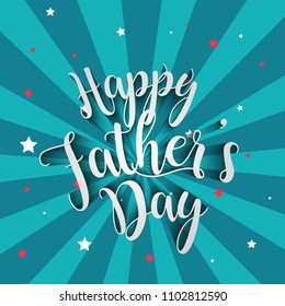 Happy Father’s Day Calligraphy greeting card. Vector illustration.