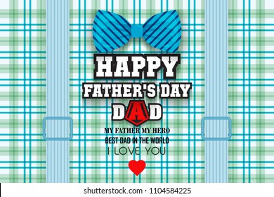 Happy Father’s Day Calligraphy greeting card. Vector illustration.