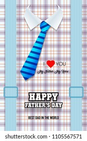 Happy Father’s Day Calligraphy greeting card. Vector illustration.