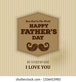 Happy Father’s Day Calligraphy greeting card. Vector illustration.