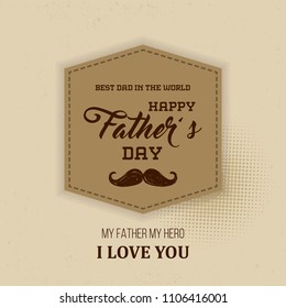Happy Father’s Day Calligraphy greeting card. Vector illustration.