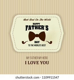 Happy Father’s Day Calligraphy greeting card. Vector illustration.