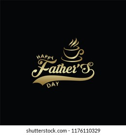 Happy Father’s Day Calligraphy greeting card. Vector illustration. 5K.