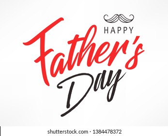 Happy Father’s Day Calligraphy greeting card with sale and fathers day text . Vector illustration. - Vector