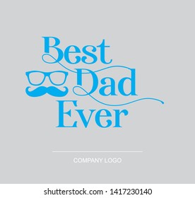 Happy Father’s Day Calligraphy greeting card. Vector illustration. 