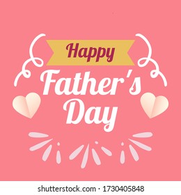 Happy Father’s Day Calligraphy greeting card. Vector illustration.